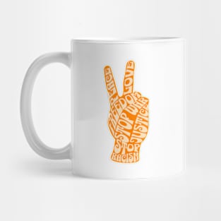 Love and peace. Stop war and racism Mug